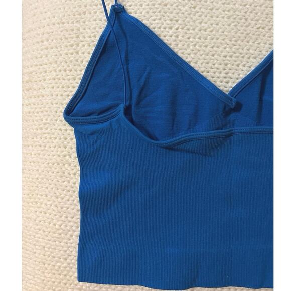 Free People Intimately Vibrant Blue Cropped Brami Tank Size XS/S - Picture 5 of 6